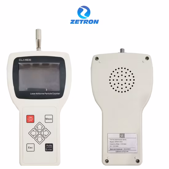 Compteur de particules aéroportées de compteur de poussière portatif d'usine d'affichage à cristaux liquides, compteur de particules de poussière de laser